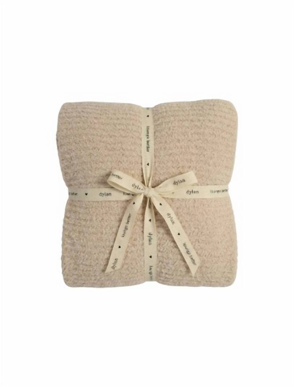 NEW DYLAN comforting cozy blanket in oatmeal
